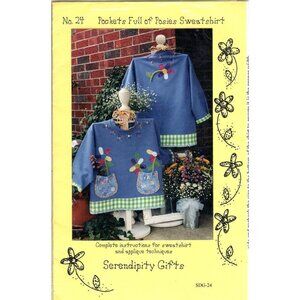 Serendipity Gift Misses Pocket Full of Posies Applique Sweatshirt Sewing Pattern